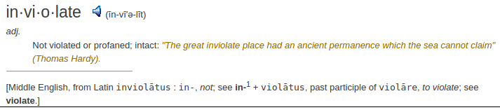 definition inviolate