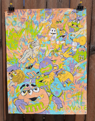 "the M&M's one" poster by Brian Chippendale